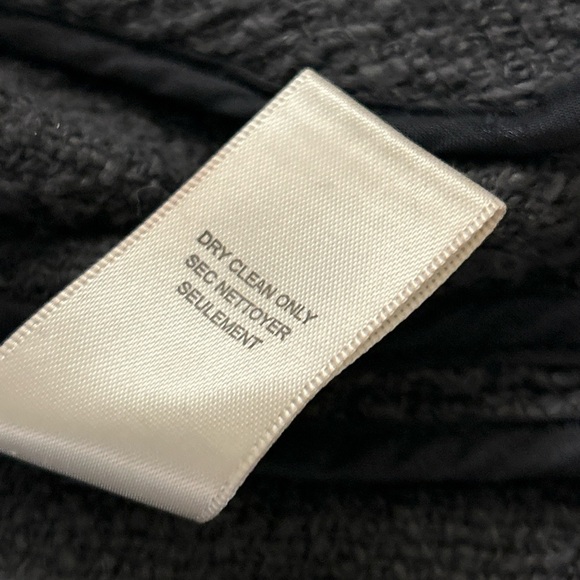 Rebecca Taylor Cotton/Lamb Leather Tweed Moto Vest/ jacket Size 8 - Picture 8 of 9